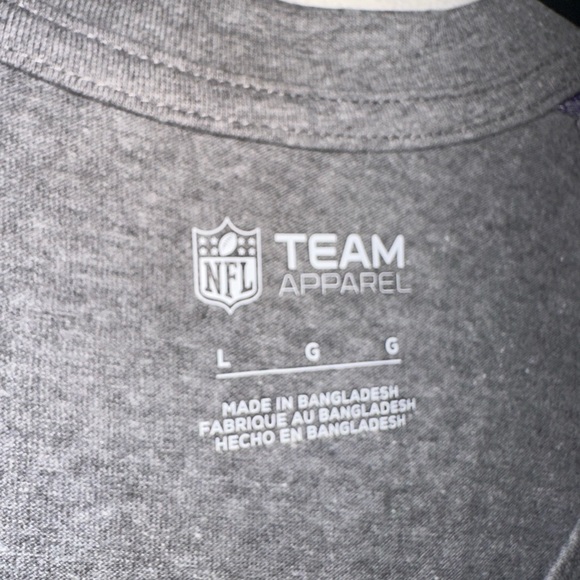 Women’s Minnesota Vikings Tshirt Gray & Purple Size Large NWT NFL Fan Apparel - Picture 6 of 8